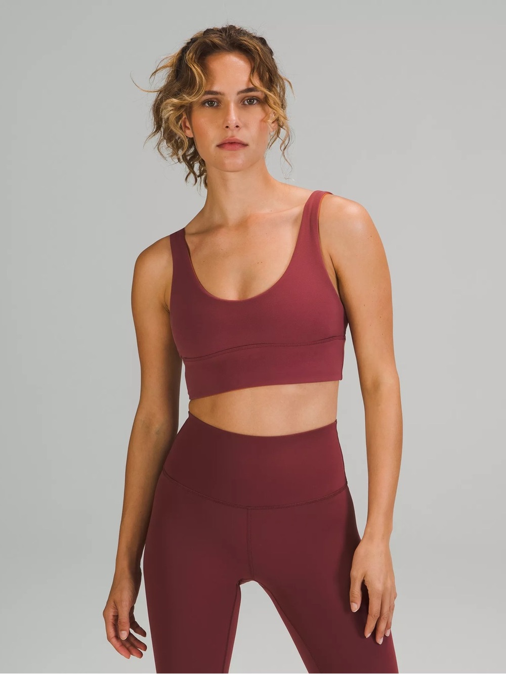 Align™ Reversible Bra Light Support, A/b Cup In Mulled Wine/canyon Orange - Picture 5 of 8